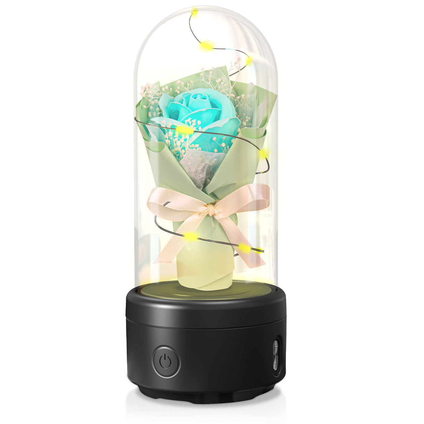 RoseGlow Harmonie: 2-in-1 LED-Licht & Bluetooth-Lautsprecher - Perfektes Muttertagsgeschenk