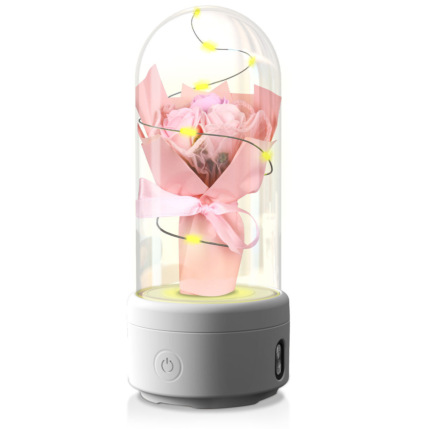 RoseGlow Harmonie: 2-in-1 LED-Licht & Bluetooth-Lautsprecher - Perfektes Muttertagsgeschenk
