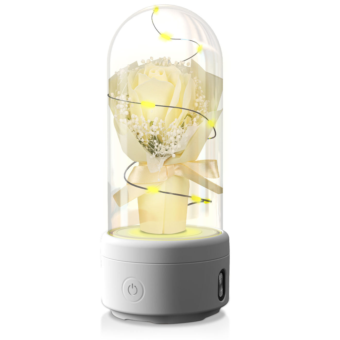 RoseGlow Harmonie: 2-in-1 LED-Licht & Bluetooth-Lautsprecher - Perfektes Muttertagsgeschenk