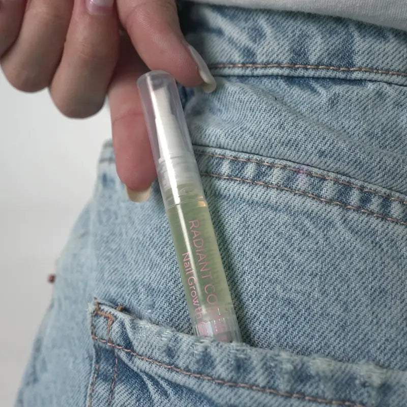 Radiant Cosmetics Nail Growth Oil - Moisturizing, Growth, Strengthening, and Brightening Formula with Vitamins and Fatty Acids for Overall Nail Health Moisture Nail Care