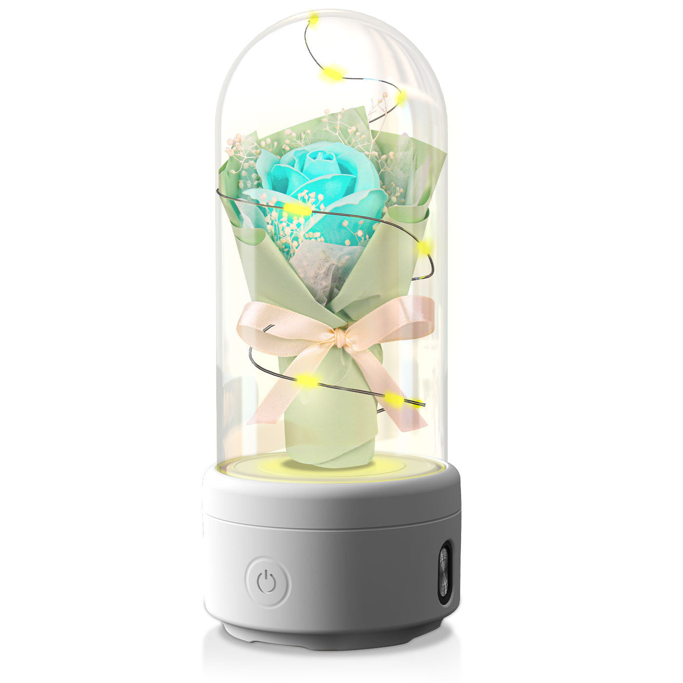 RoseGlow Harmonie: 2-in-1 LED-Licht & Bluetooth-Lautsprecher - Perfektes Muttertagsgeschenk