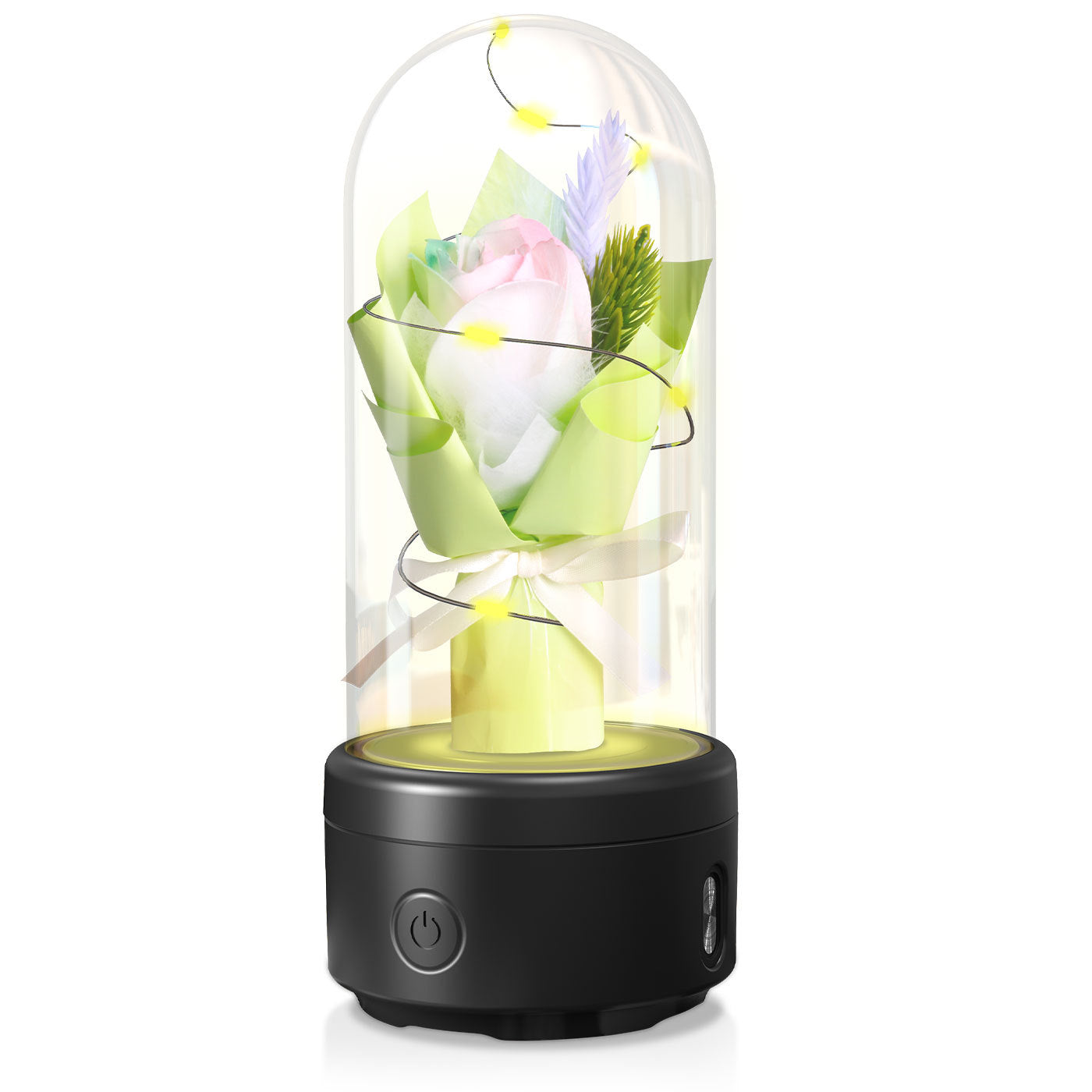 RoseGlow Harmonie: 2-in-1 LED-Licht & Bluetooth-Lautsprecher - Perfektes Muttertagsgeschenk