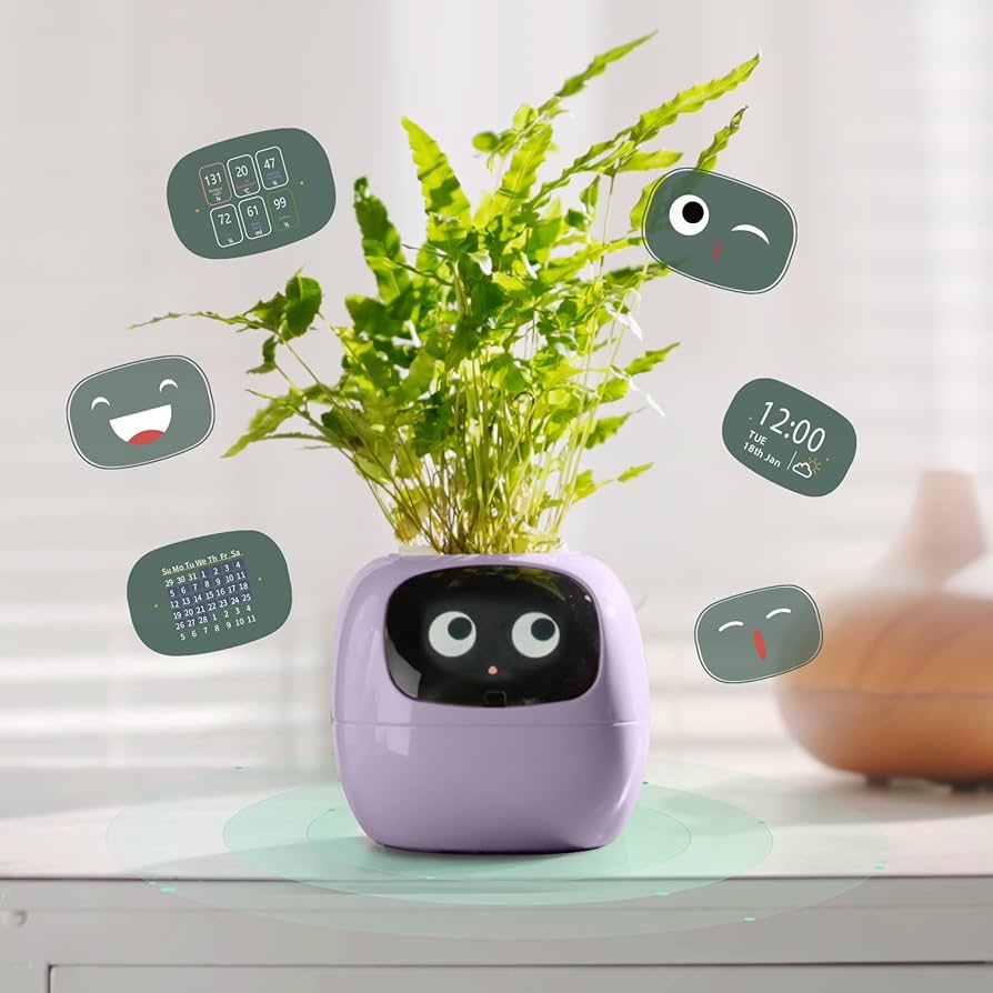 PflanzenRobo Intelligenter Blumentopf mit Gesichtsausdruckskontrolle