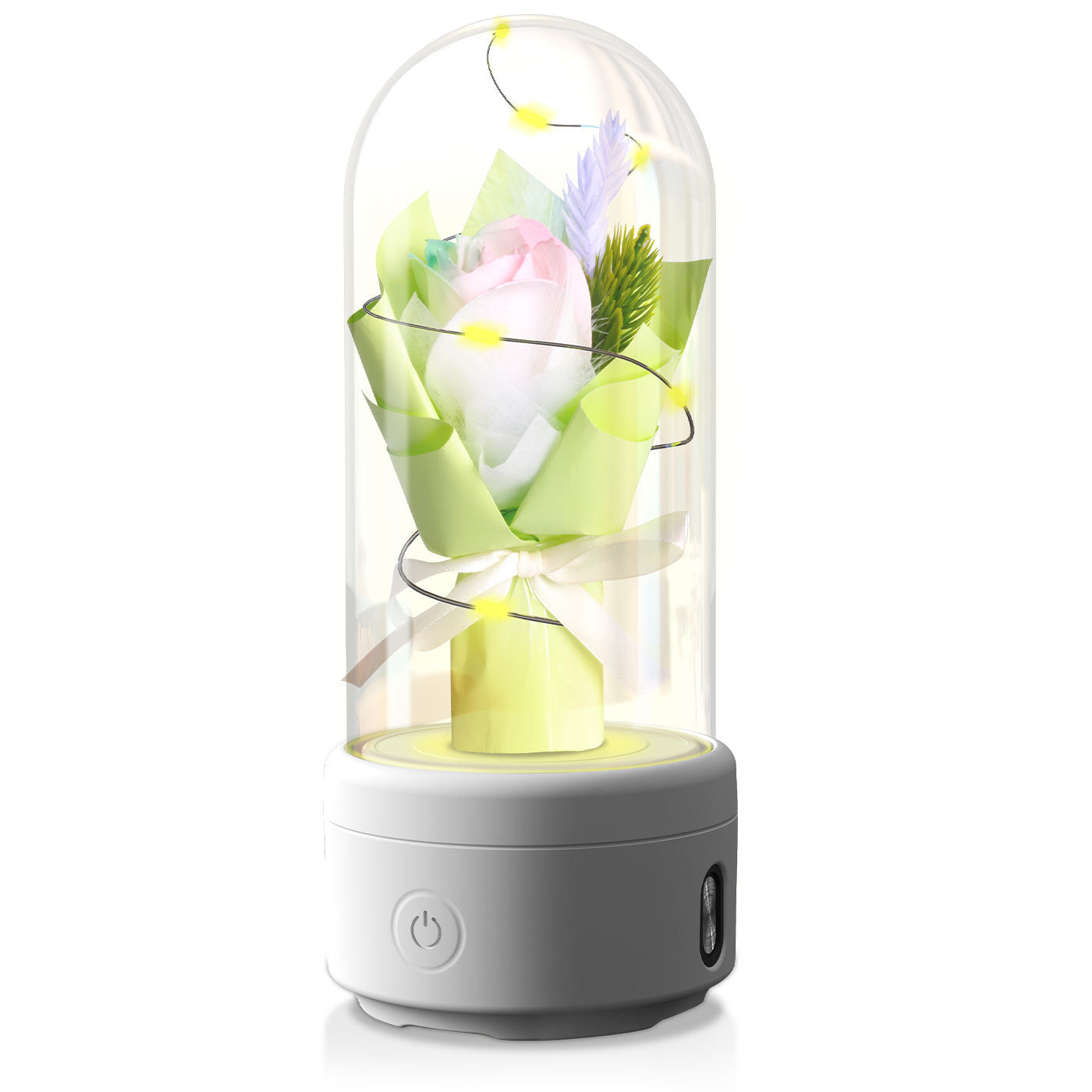 RoseGlow Harmonie: 2-in-1 LED-Licht & Bluetooth-Lautsprecher - Perfektes Muttertagsgeschenk