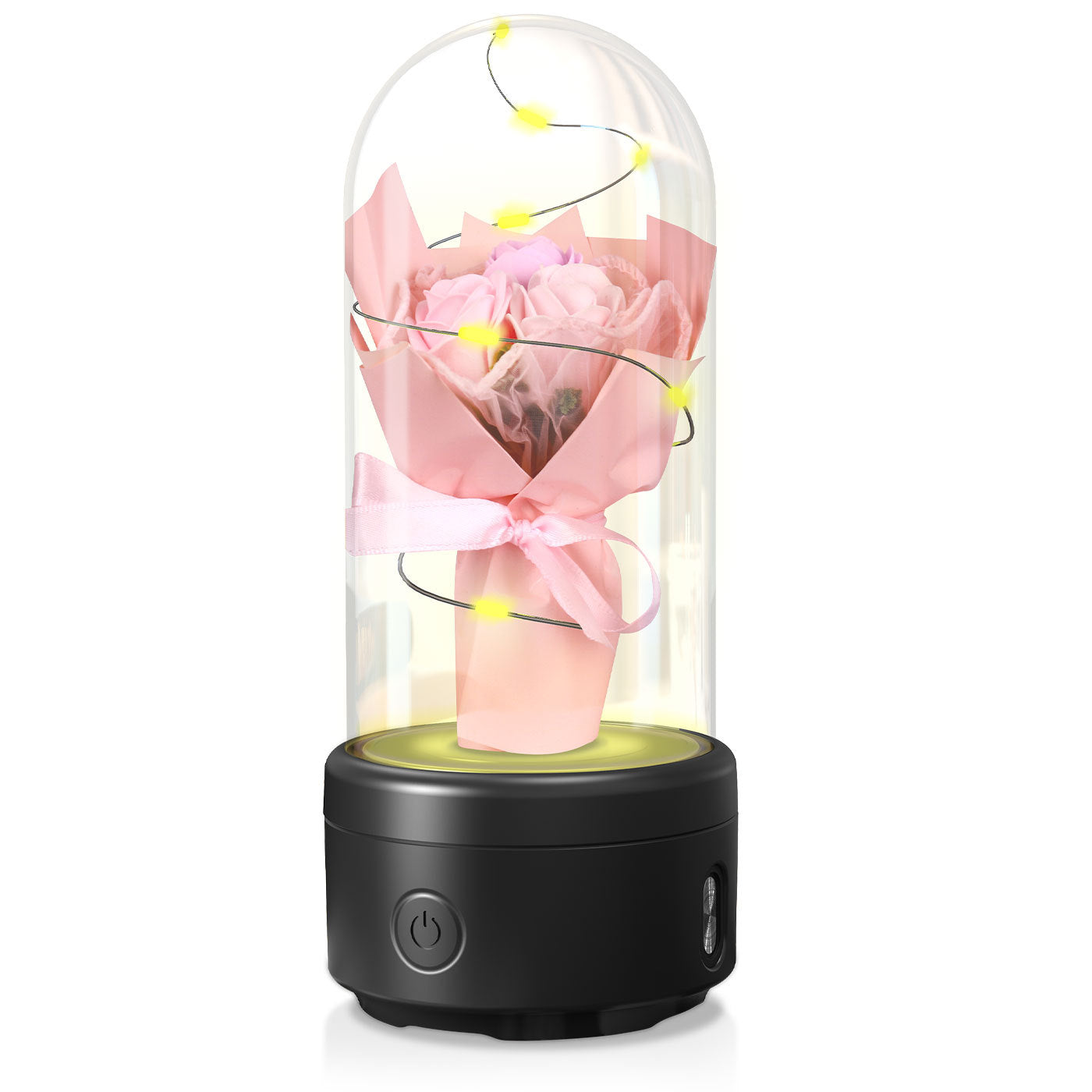 RoseGlow Harmonie: 2-in-1 LED-Licht & Bluetooth-Lautsprecher - Perfektes Muttertagsgeschenk