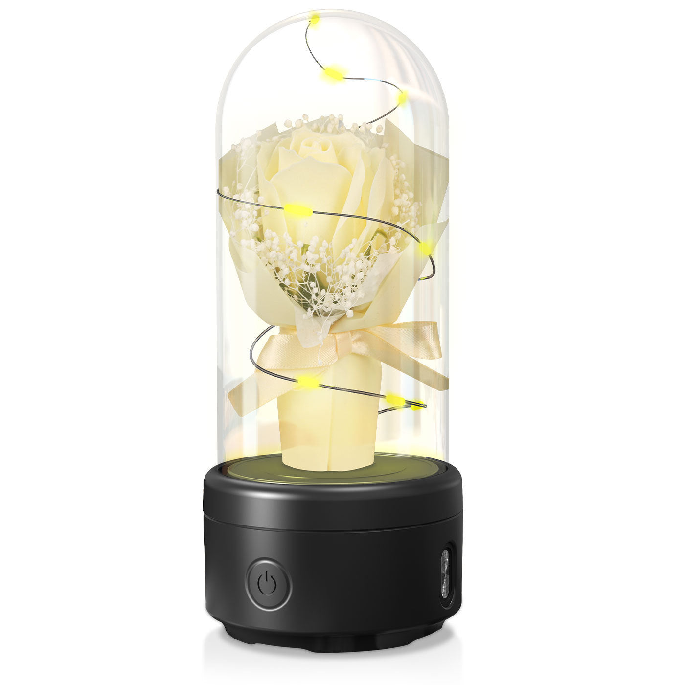 RoseGlow Harmonie: 2-in-1 LED-Licht & Bluetooth-Lautsprecher - Perfektes Muttertagsgeschenk